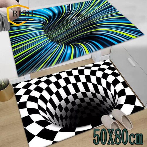 Swirl rug illusion optical - rug,