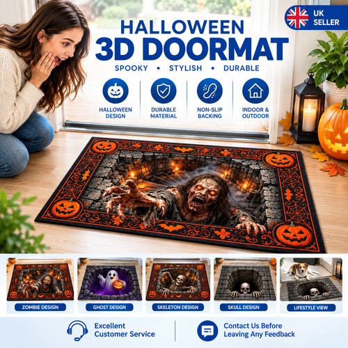Halloween door mat - door, optical