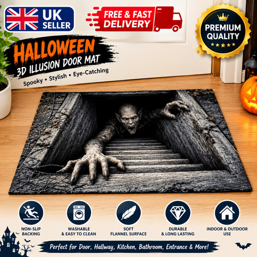 Halloween door mat optical - door, 3d