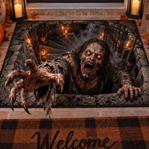 Halloween door mat - 3d, optical