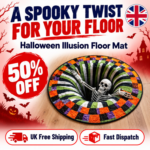 Halloween vortex round rug - 3d,