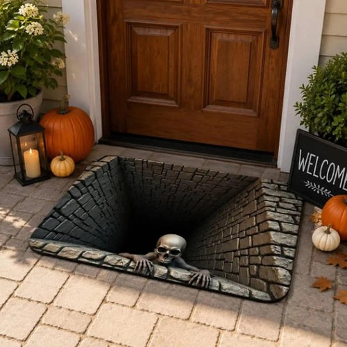 Halloween door mat optical - halloween,
