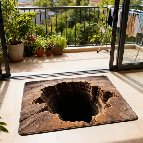 Optical illusion abyss - 3d,