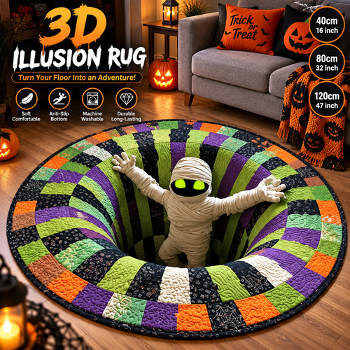 Halloween vortex round rug - halloween,