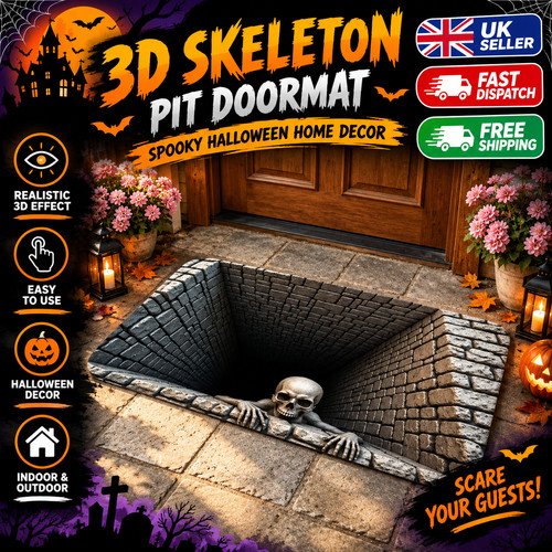 Halloween door mat optical - door, 3d