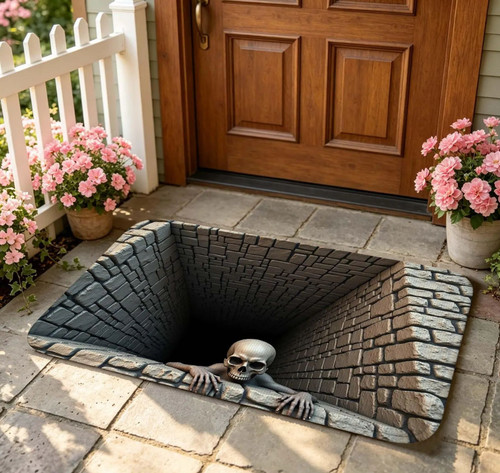 Halloween door mat optical - mat,