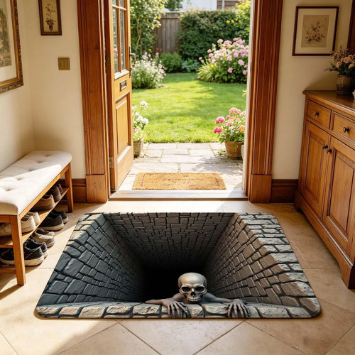 Halloween door mat optical - mat,