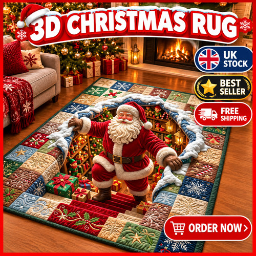 Christmas decorations rug - christmas, 3d