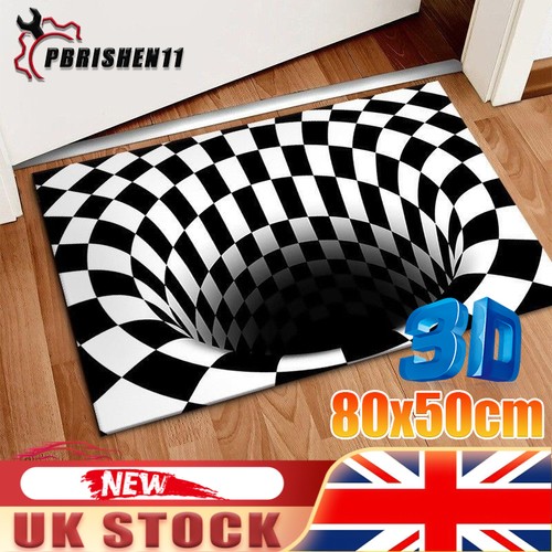 Vortex illusion carpet door - 3d,