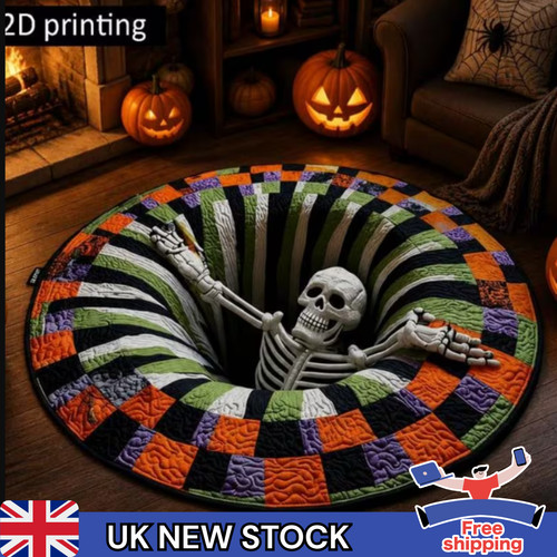 Halloween themed round rug 2d - halloween,