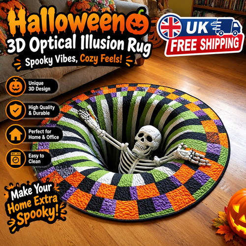 Halloween vortex round rug - halloween,