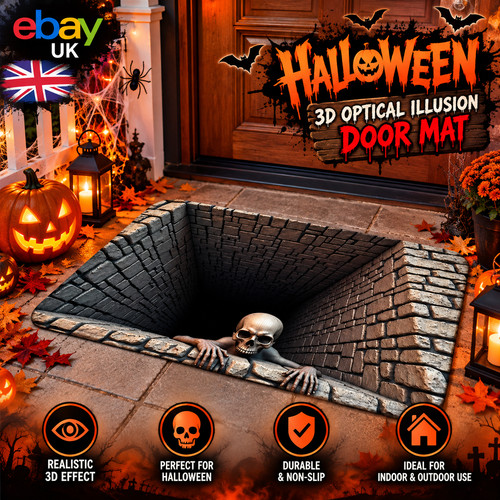 Halloween door mat optical - mat,