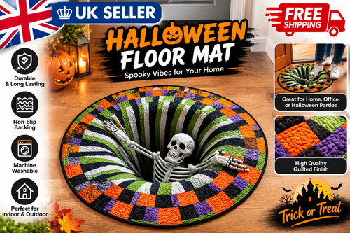 Halloween vortex round rug - 3d,