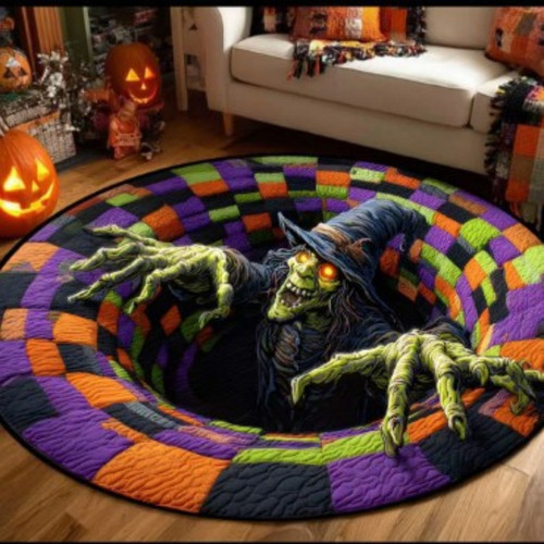 Halloween vortex round rug - vortex,