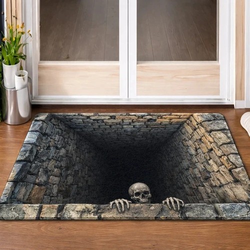 Halloween door mat optical - mat,