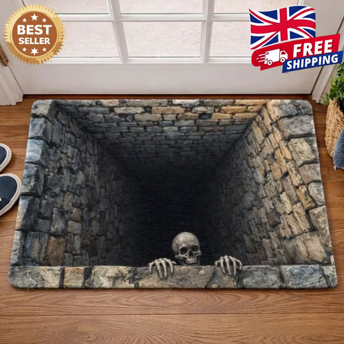 Halloween door mat - door, optical
