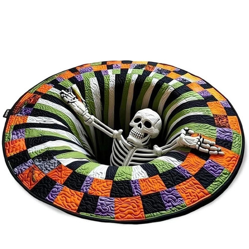 Halloween vortex round - 3d, rug