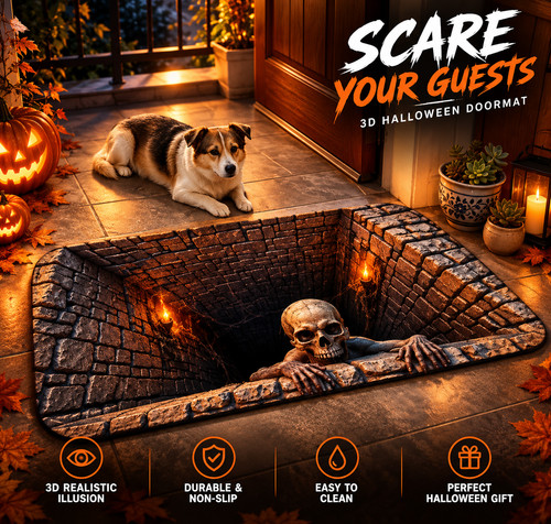 Halloween door mat optical - mat,