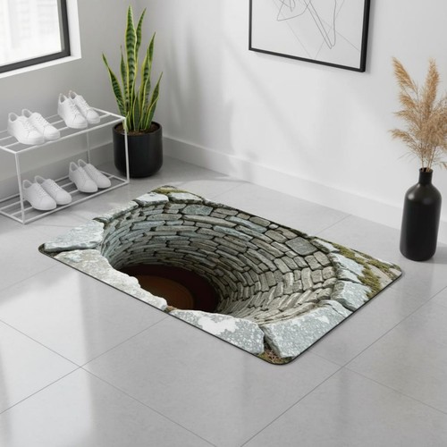 Optical illusion rug - illusion,