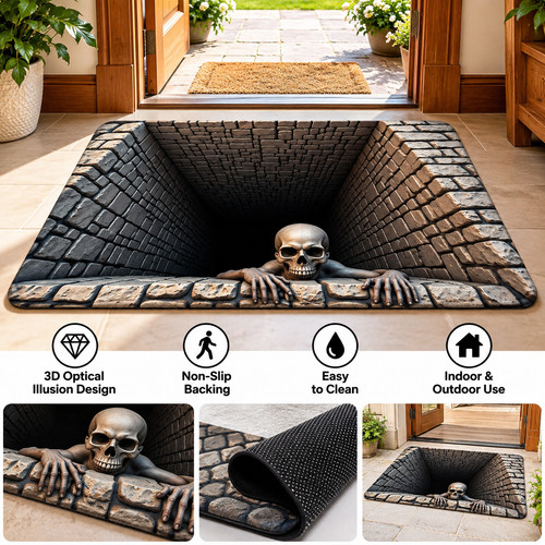 Halloween door mat optical - door,