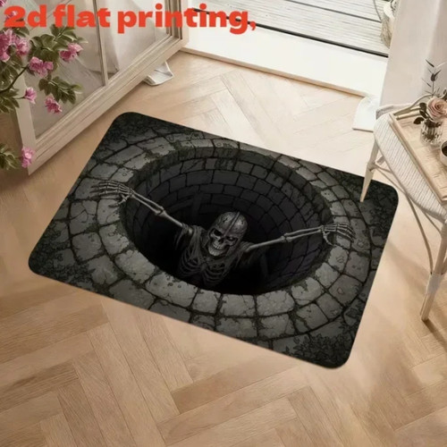 Halloween door mat optical - door, 3d