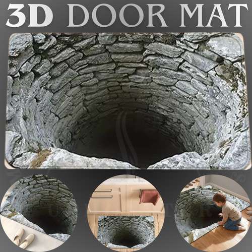 Optical illusion door mat - 3d,
