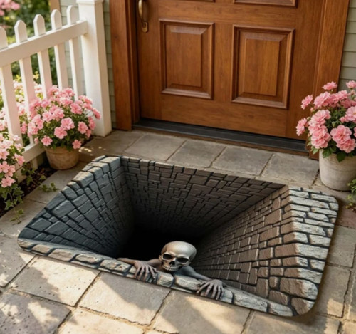 Halloween door mat optical - 3d,
