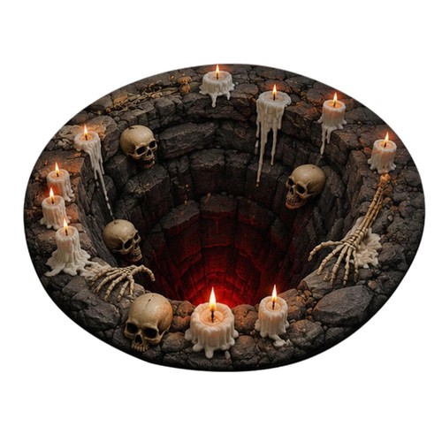 Illusion halloween round - 3d,